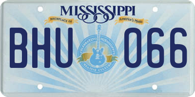 MS license plate BHU066
