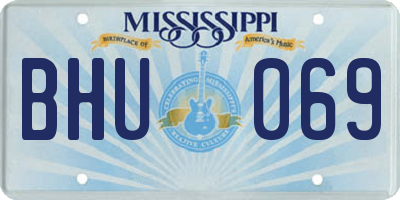 MS license plate BHU069