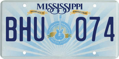 MS license plate BHU074