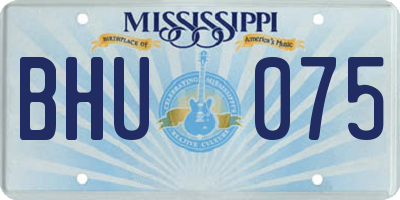 MS license plate BHU075