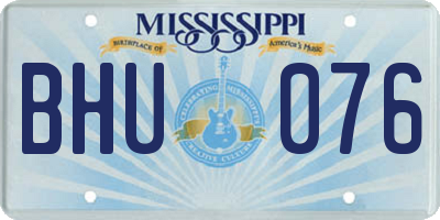 MS license plate BHU076