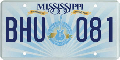 MS license plate BHU081