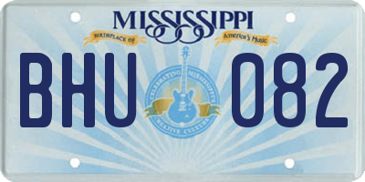 MS license plate BHU082