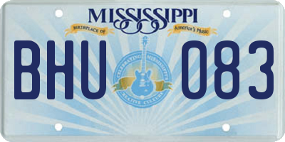 MS license plate BHU083