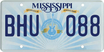 MS license plate BHU088
