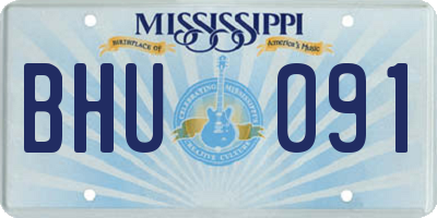 MS license plate BHU091