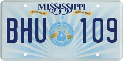 MS license plate BHU109