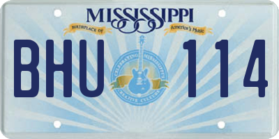 MS license plate BHU114