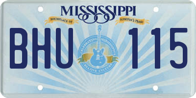 MS license plate BHU115