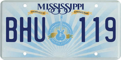 MS license plate BHU119