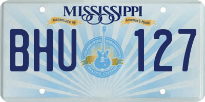 MS license plate BHU127