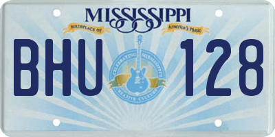 MS license plate BHU128