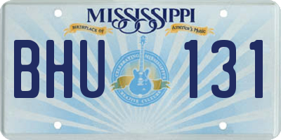 MS license plate BHU131