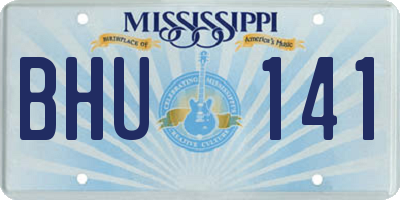 MS license plate BHU141