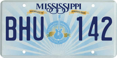 MS license plate BHU142