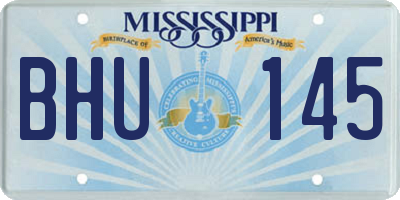 MS license plate BHU145