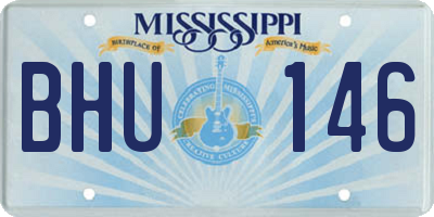 MS license plate BHU146