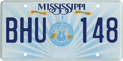 MS license plate BHU148