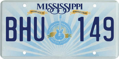 MS license plate BHU149