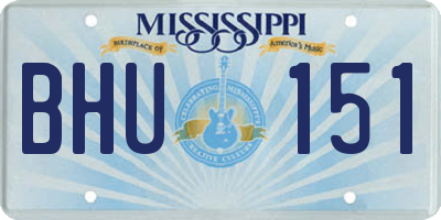 MS license plate BHU151