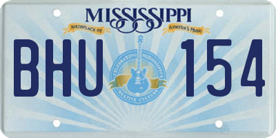 MS license plate BHU154