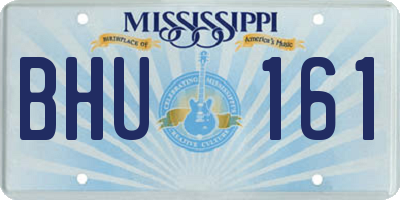 MS license plate BHU161