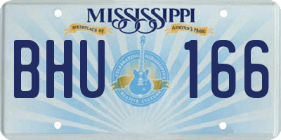 MS license plate BHU166
