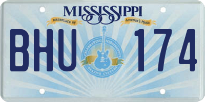 MS license plate BHU174