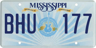 MS license plate BHU177