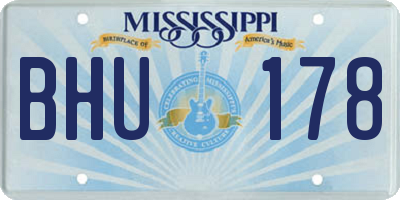 MS license plate BHU178