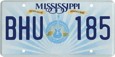 MS license plate BHU185