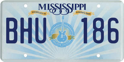 MS license plate BHU186