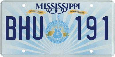 MS license plate BHU191