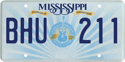 MS license plate BHU211