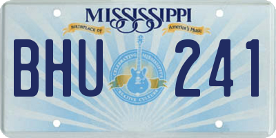MS license plate BHU241