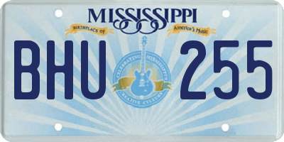 MS license plate BHU255