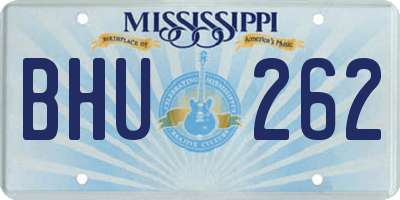 MS license plate BHU262
