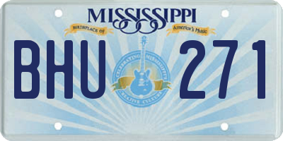 MS license plate BHU271