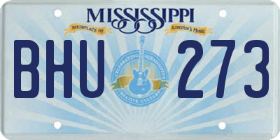 MS license plate BHU273
