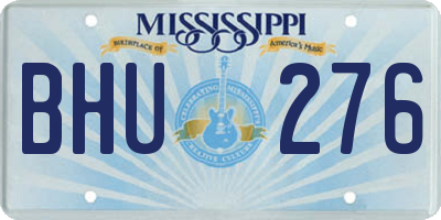 MS license plate BHU276