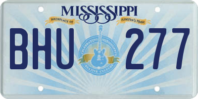 MS license plate BHU277