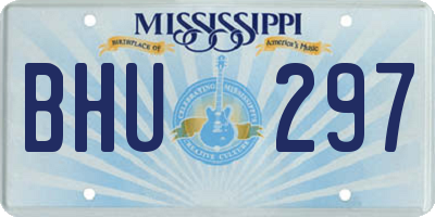 MS license plate BHU297
