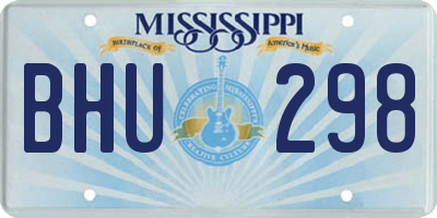 MS license plate BHU298