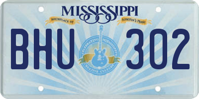 MS license plate BHU302