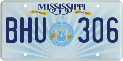 MS license plate BHU306