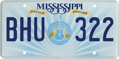 MS license plate BHU322