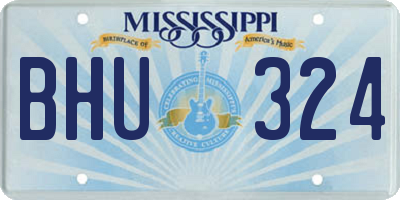 MS license plate BHU324