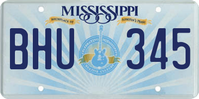 MS license plate BHU345