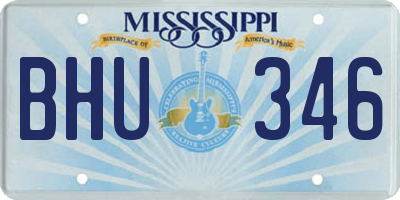 MS license plate BHU346