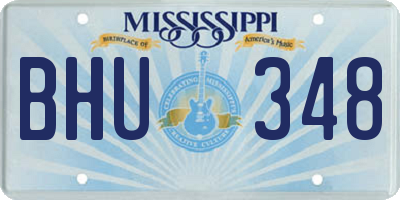MS license plate BHU348